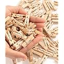 Mr. Pen- Mini Wooden Clothes Pins, 1.4 Inch, 132 Pack, Natural Wood Clips for Crafts, Classroom Projects, Hanging Photos, Chip Bags, Decoration, Rust Resistant Spring