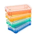 Mr. Pen- Plastic Pencil Case Box, 4 Pack, Large Crayon Marker Pen Organizer