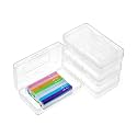Mr. Pen- Plastic Pencil Case Box, 4 Pack, Large Crayon Marker Pen Organizer