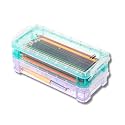 Mr. Pen- Plastic Pencil Case Box, 2 Pack, Large Crayon Marker Pen Organizer
