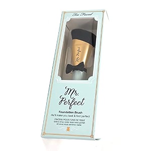 too faced mr perfect foundation brush - cream synthetic bristles - face foundation brush - all skin types