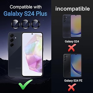 mrshield 2 pack camera lens protector for samsung galaxy s24 plus -green