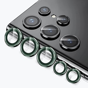 mrshield 2 pack camera lens protector for samsung galaxy s24 ultra -green