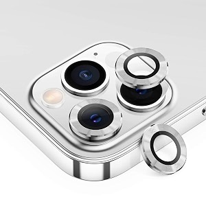 mrshield 2 pack camera lens protector for iphone 12 pro1211 pro - silver