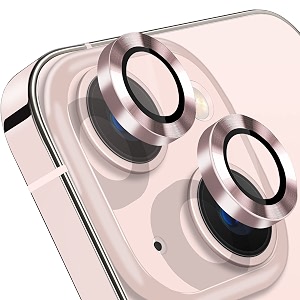 mrshield 2 pack camera lens protector for iphone 1313 mini - rose gold