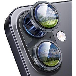mrshield top-notch 3d camera lens protector ring for iphone 17 11 keep original lens design and color 9h hardness easy installation - black titanium