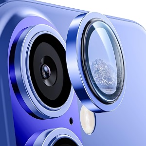mrshield top-notch 3d camera lens protector ring for iphone 16 plus  16 11 keep original lens design and color 9h hardness easy installation - teal titanium