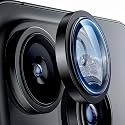 Mr.Shield Top-Notch 3D Camera Lens Protector Ring for iPhone 16 Pro Max | 16 Pro, 1:1 Keep Original Lens Design and Color, 9H Hardness, Easy Installation - Black Titanium