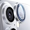 Mr.Shield Top-Notch 3D Camera Lens Protector Ring Compatible For iPhone 17, 1:1 Keep Original Lens Design and Color, 9H Hardness, Easy Installation - White Titanium