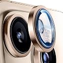 Mr.Shield Top-Notch 3D Camera Lens Protector Ring for iPhone 16 Pro Max | 16 Pro, 1:1 Keep Original Lens Design and Color, 9H Hardness, Easy Installation - Desert Titanium