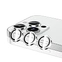 Mr.Shield Top-Notch 3D Camera Lens Protector Ring for iPhone 12 Pro Max, 1:1 Keep Original Lens Design and Color, 9H Hardness, Easy Installation - White Titanium