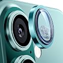 Mr.Shield Top-Notch 3D Camera Lens Protector Ring for iPhone 16 Plus | 16, 1:1 Keep Original Lens Design and Color, 9H Hardness, Easy Installation - Ultramarine Titanium