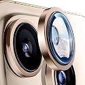 Mr.Shield Top-Notch 3D Camera Lens Protector Ring Compatible For iPhone 17 Pro Max | 17 Pro, 1:1 Keep Original Lens Design and Color, 9H Hardness, Easy Installation - Gold Titanium