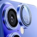 Mr.Shield Top-Notch 3D Camera Lens Protector Ring for iPhone 16 Plus | 16, 1:1 Keep Original Lens Design and Color, 9H Hardness, Easy Installation - Teal Titanium