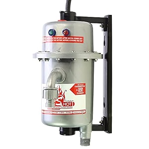 mrshot classic instant running water heater  made of first class abs plastic  auto cut off and manual reset thermostat  3000w isi certified metallic grey