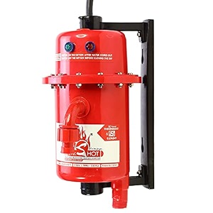 mrshot classic instant running water heater  made of first class abs plastic  auto cut off and manual reset thermostat  3000w isi certified  red
