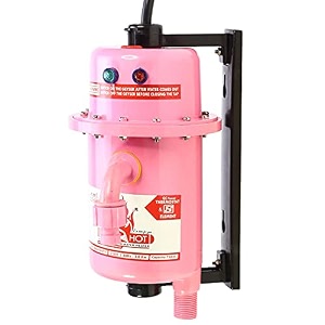 mrshot classic instant running water heater  made of first class abs plastic  auto cut off and manual reset thermostat  3000w isi certified  rose