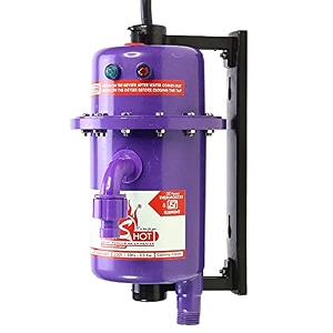 mrshot classic instant running water heater  made of first class abs plastic  auto cut off and manual reset thermostat  3000w isi certified  voilet