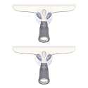 MR.SIGA Silicone Squeegee for Shower Doors, 10 inch, White &amp; Gray, 2 Pack