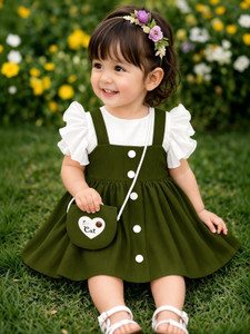 MRAKIBGARMENTS Baby Girls Midi Knee Length Festive
