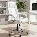 MRC EXECUTIVE CHAIRS ALWAYS INSPIRING MORE Mrc Executive M164 High Back Leatherette Swivel Office Revolving Chair with Strong Chrome Stand and Heavy Tilting Mechanism (White, High Back)