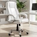 MRC EXECUTIVE CHAIRS ALWAYS INSPIRING MORE Mrc Executive M164 High Back Leatherette Swivel Office Revolving Chair with Strong Chrome Stand and Heavy Tilting Mechanism (White, High Back)