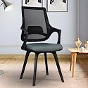 MRC Executive Chairs Always Inspiring More Mono Mesh Mid-Back Ergonomic Office Reception Chair - Fix Study, Visitor, Computer, Waiting Room, Work From Home (Grey & Black)