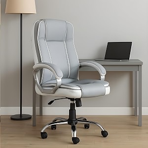 mrc executive chairs always inspiring more m164 high back leatherette swivel office revolving chair with strong chrome stand and heavy tilting mechanism grey amp white