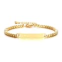 MRENITE 10k 14k 18k Solid Gold Personalized Name Bracelet – Dainty Name Plate Bracelet - Custom Any Name Fine Jewelry Gift for Women Adults Wife