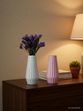Mrida and Maati Pack of 2 (Without Flower) Table vase for Home Plastic Vase Pink and White Plastic Vase