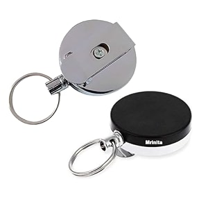 metal id card pulley silver amp black yo-yo id card holder for office all-metal housing 2753939 steel wire rope reinforced id strap id card holder for men 2