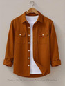 MRNYB Men Solid Casual Brown Shirt
