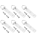 MroMax 100PCS Ring Picture Frame Buckle 3.62" x 0.59"Silver Tone Assortment Kit for Home Decoration Picture Frames Photo Hanging Solutions