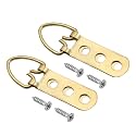 MroMax 10PCS Ring Picture Frame Buckle 2.52" x 0.59"Gold Tone Assortment Kit for Home Decoration Picture Frames Photo Hanging Solutions