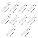 MroMax 10PCS Ring Picture Frame Buckle 3.46" x 0.59" Silver Tone Assortment Kit for Home Decoration Picture Frames Photo Hanging Solutions