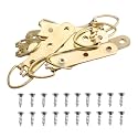 MroMax 20PCS Ring Picture Frame Buckle 3.54" x 0.59"Gold Tone Assortment Kit for Home Decoration Picture Frames Photo Hanging Solutions
