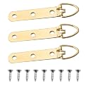 MroMax 40PCS Ring Picture Frame Buckle 3.54" x 0.59"Gold Tone Assortment Kit for Home Decoration Picture Frames Photo Hanging Solutions