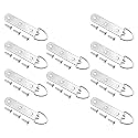 MroMax 50PCS Ring Picture Frame Buckle 3.46" x 0.59" Silver Tone Assortment Kit for Home Decoration Picture Frames Photo Hanging Solutions