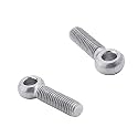 MroMax M10 x 40mm Machinery Shoulder Swing Lifting Eye Bolt 304 Stainless Steel Metric Thread 2pcs
