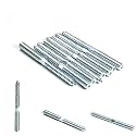 MroMax M10 x 120mm Hanger Bolts, Self Tapping Screw, 8Pcs