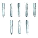 MroMax M10 x 50mm Hanger Bolts, Self Tapping Screw, 8Pcs
