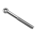 MroMax M12x110mm Machinery Shoulder Swing Lifting Eye Bolt 304 Stainless Steel Metric Thread Silver 1pcs