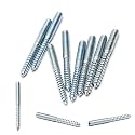 MroMax M6 x 60mm Hanger Bolts, Self Tapping Screw, 8Pcs