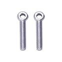 MroMax M8 x 40mm 304 Stainless Steel Machinery Shoulder Lifting Eye Bolt 2pcs