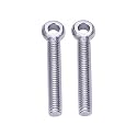 MroMax M8 x 50mm 304 Stainless Steel Machinery Shoulder Lifting Eye Bolt Metric Thread 2pcs