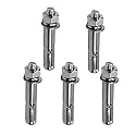 MroMax M8x60mm 304 Stainless Steel Expansion Bolts Hex Nuts Sleeve Anchor Fastener for Fence Home Installation Air Conditioning 5pcs