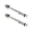 MroMax M8x80mm 304 Stainless Steel Expansion Bolts Hex Nuts Sleeve Anchor Fastener for Fence Home Installation Air Conditioning 2pcs