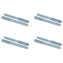 MroMax M8 x 80mm Hanger Bolts, Self Tapping Screw, 8Pcs
