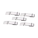 MroMax Padlock Locking Hasp Staple Safety Door Clasp Gate Lock Latch 201Stainless Steel Door Cabinet Swivel Clasp Latch Silver Tone 5Pcs