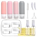 Mrsdry 16 Pack Travel Bottles for Toiletries, Leakproof Travel Containers for Toiletries, TSA Approved Silicone Travel Accessories Squeezable Refillable 3oz for Shampoo Conditioner Lotion